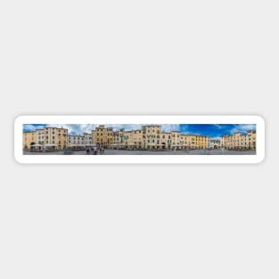 The Piazza of Lucca Italy Sticker